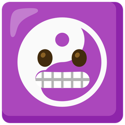 yin yang and grimacing face