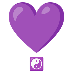 yin yang and heart exclamation