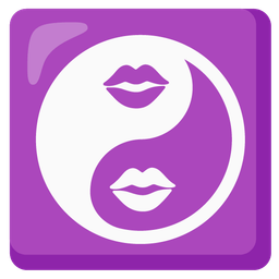 yin yang and kiss mark