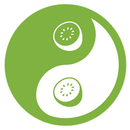 yin yang and kiwi fruit