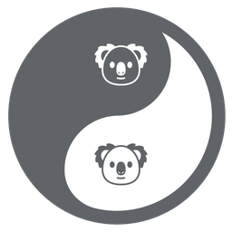 yin yang and koala