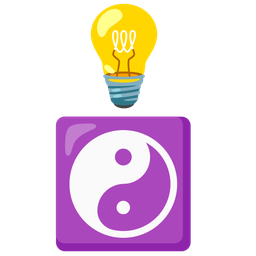 yin yang and light bulb