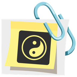 yin yang and linked paperclips