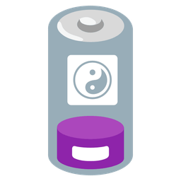 yin yang and low battery