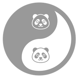 yin yang and panda
