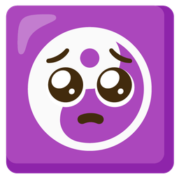 yin yang and pleading face