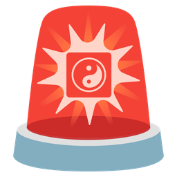 yin yang and police car light