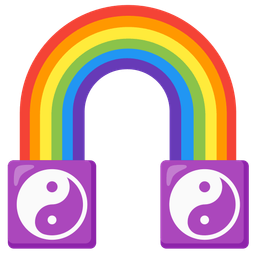 yin yang and rainbow