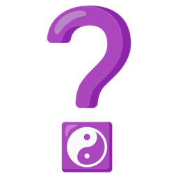 yin yang and red question mark