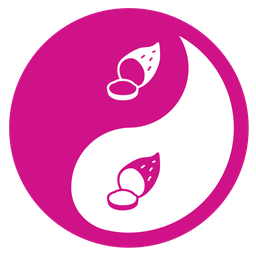 yin yang and roasted sweet potato