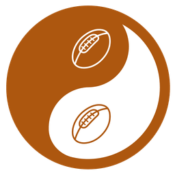 yin yang and rugby football