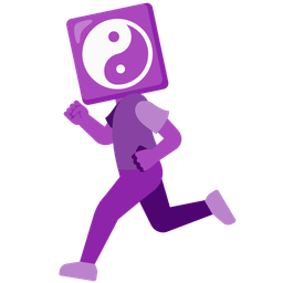 yin yang and running shoe