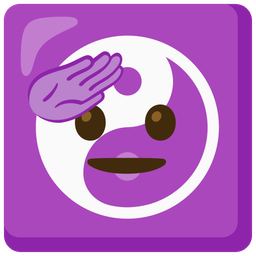 yin yang and saluting face