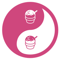 yin yang and shaved ice