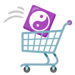 yin yang and shopping cart