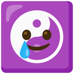 Yin yang and Smiling face with tear