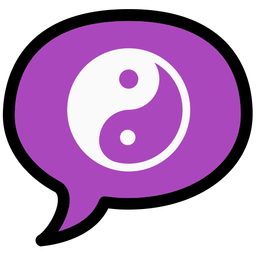 yin yang and speech balloon