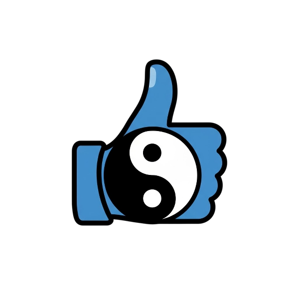 Yin yang and Thumbs up