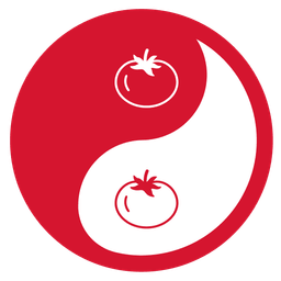 yin yang and tomato