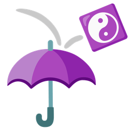 yin yang and umbrella