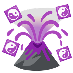 yin yang and volcano