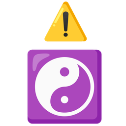 yin yang and warning