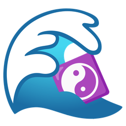 yin yang and water wave