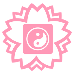 yin yang and white flower