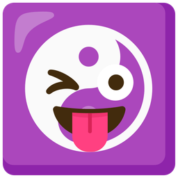 Yin yang and Winking face with tongue