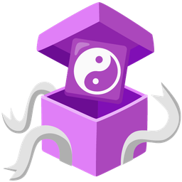 yin yang and wrapped gift