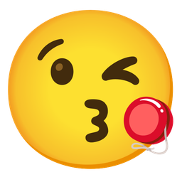 Yo-yo and Face blowing a kiss