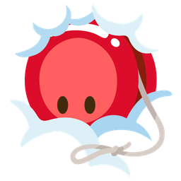 yo-yo and face in clouds