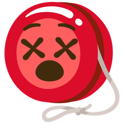 yo-yo and face with crossed-out eyes