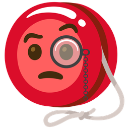 yo-yo and face with monocle