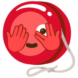 yo-yo and face with peeking eye