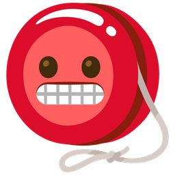 yo-yo and grimacing face