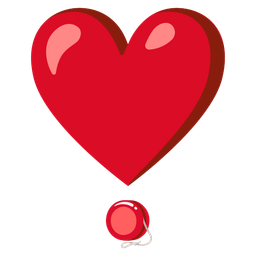yo-yo and heart exclamation
