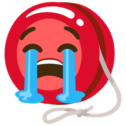 yo-yo and loudly crying face