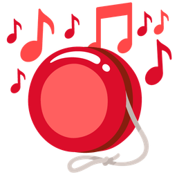 yo-yo and musical notes