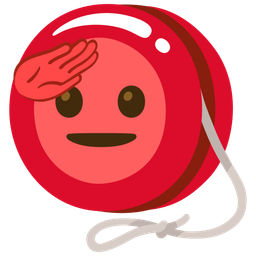 yo-yo and saluting face