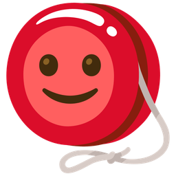 Yo-yo and Slightly smiling face