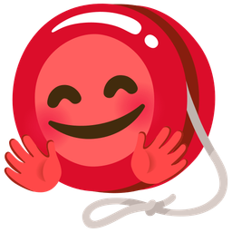 Yo-yo and Smiling face with open hands