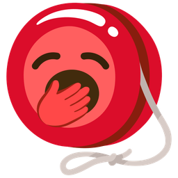 yo-yo and yawning face