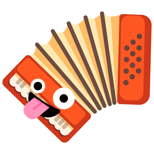 Zany face and Accordion