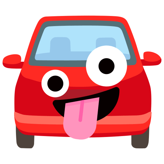 Zany face and Automobile