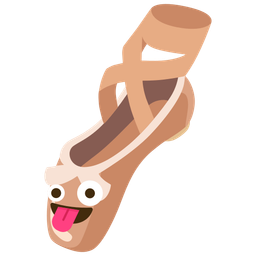 zany face and ballet shoes