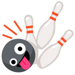 zany face and bowling