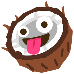 zany face and coconut