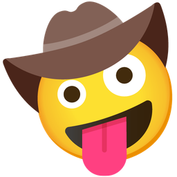 zany face and cowboy hat face