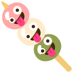 zany face and dango